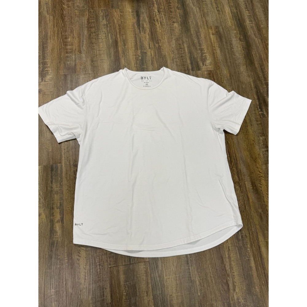 BYLT Basics Drop Cut Short Sleeve Shirt White Mens Size 3XL XXXL Tee